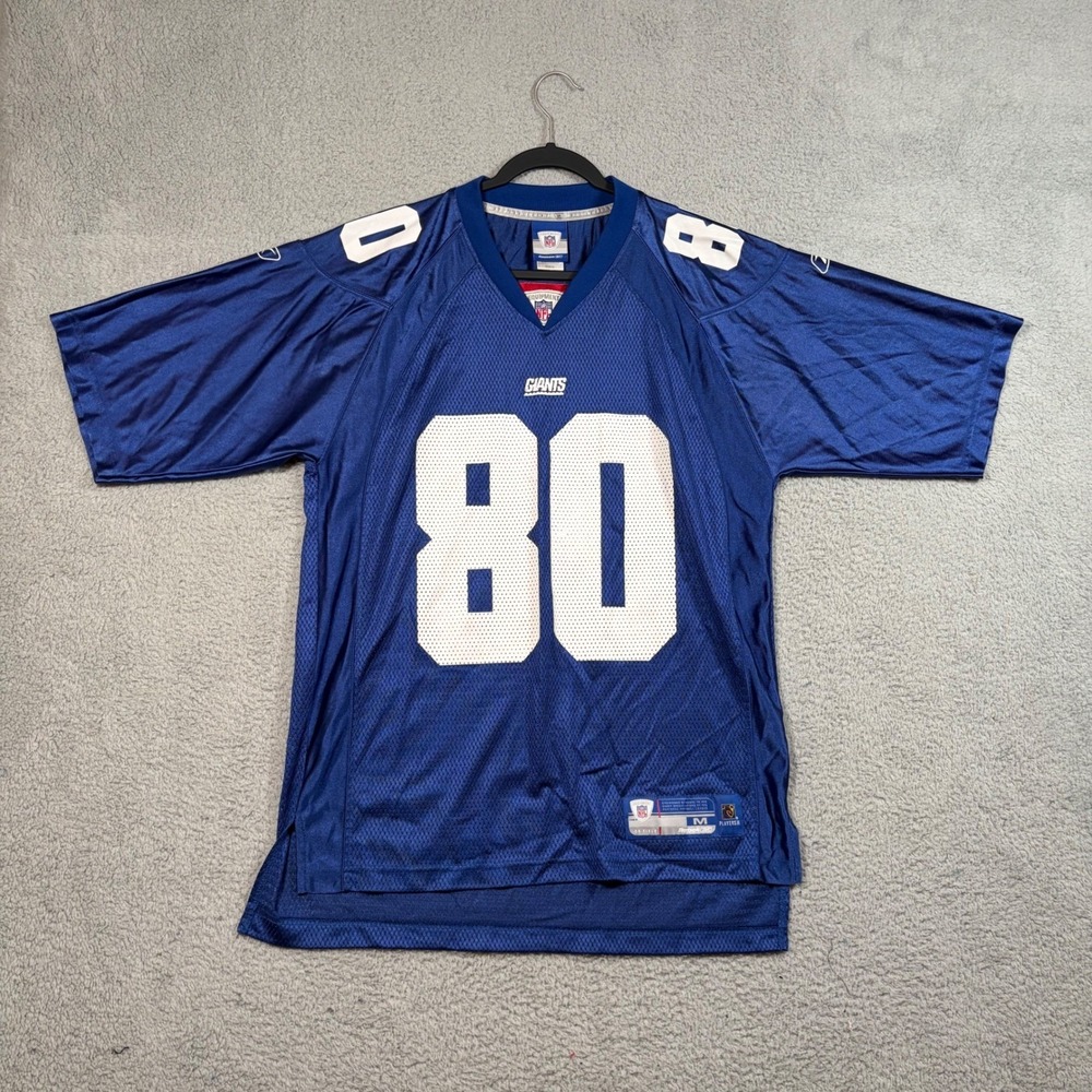 New York Giants Jersey Mens M Blue NFL Football‎ Jeremy Shockey Reebok V Neck
